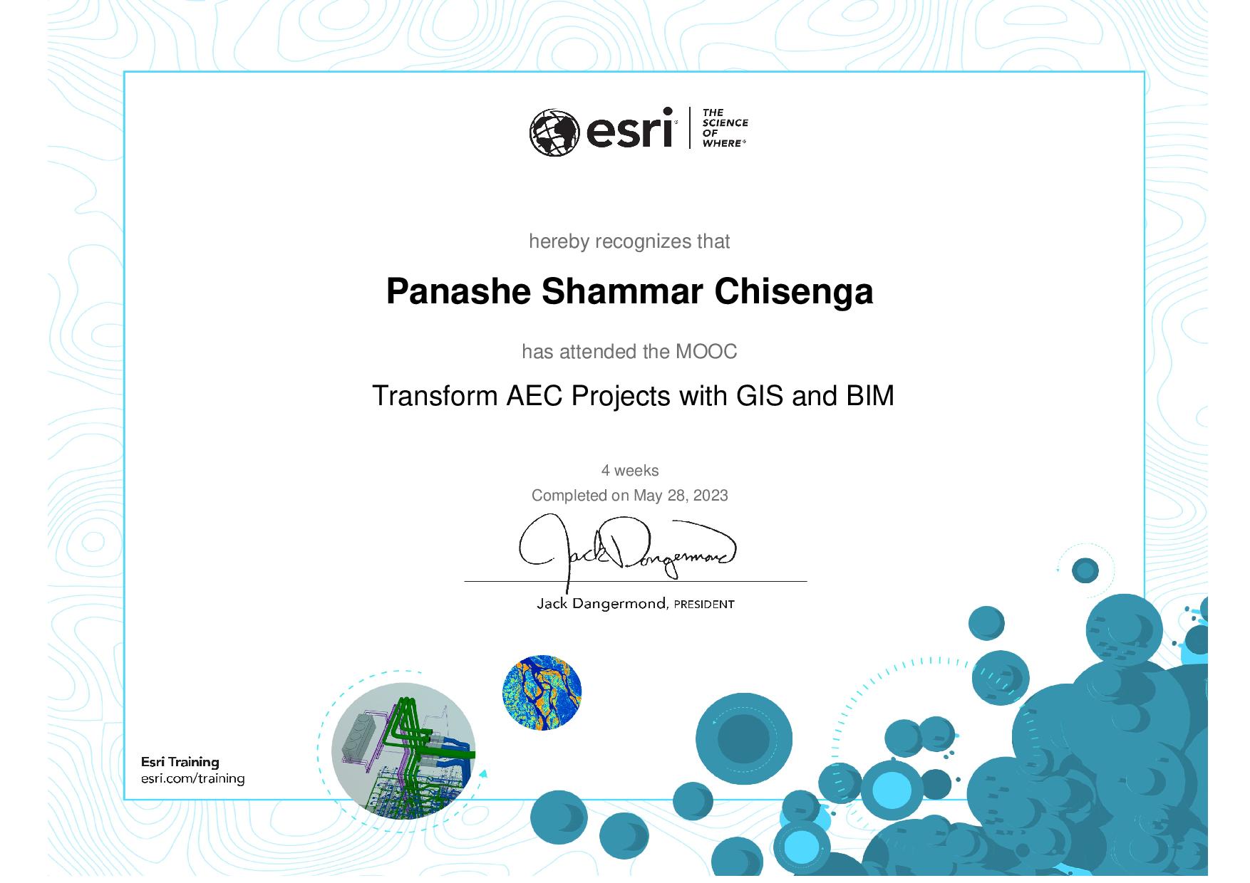 Transform AEC Projects with GIS and BIM_Certificate